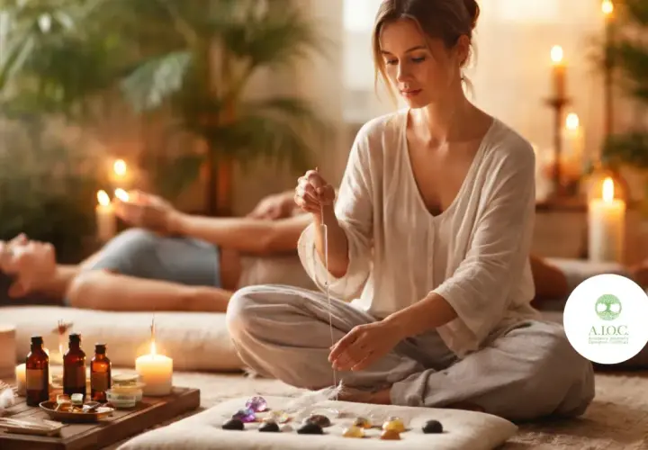 Scopri come diventare operatore olistico con questa sessione di guarigione con cristalli e candele.