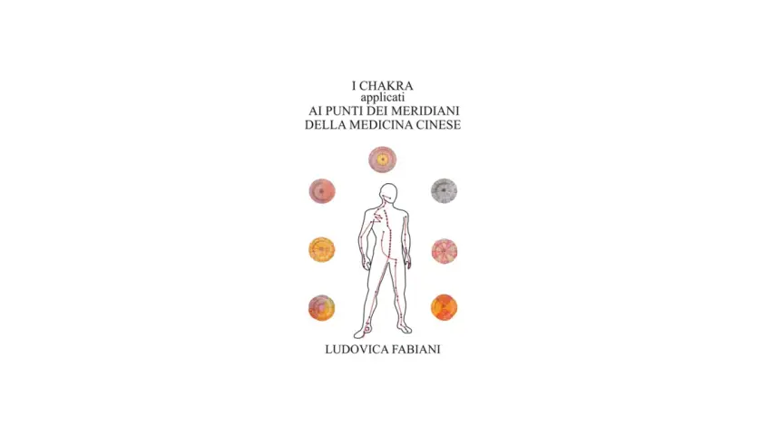 Schema dei punti energetici del corpo, con i chakra applicati ai meridiani della medicina cinese.